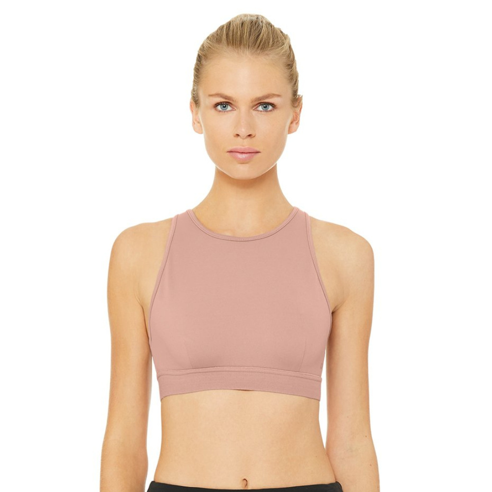 Alo Yoga Incline Bra in "Smokey Quartz" (XS)
